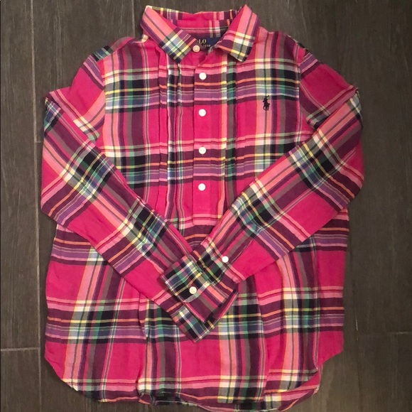ralph lauren plaid blouse